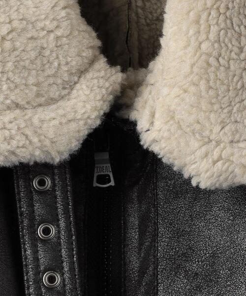 MONKEY TIME（モンキータイム）の「＜monkey time＞ FAUX MOUTON B-3/ジャケット（その他アウター・メンズ・ブラック・S/M/L/XL）」の8枚目の写真