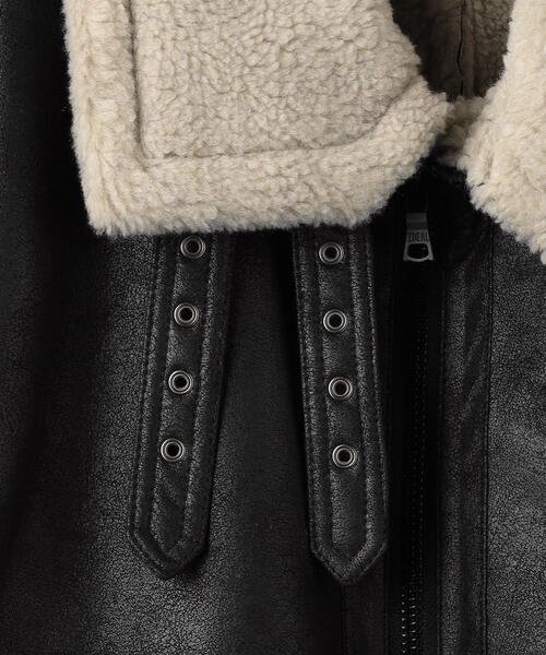 MONKEY TIME（モンキータイム）の「＜monkey time＞ FAUX MOUTON B-3/ジャケット（その他アウター・メンズ・ブラック・S/M/L/XL）」の9枚目の写真