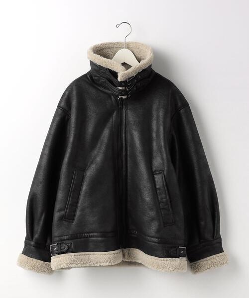 MONKEY TIME（モンキータイム）の「＜monkey time＞ FAUX MOUTON B-3/ジャケット（その他アウター・メンズ・ブラック・S/M/L/XL）」の11枚目の写真