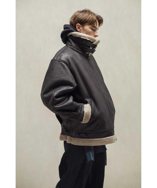 MONKEY TIME（モンキータイム）の「＜monkey time＞ FAUX MOUTON B-3/ジャケット（その他アウター・メンズ・ブラック・S/M/L/XL）」の18枚目の写真