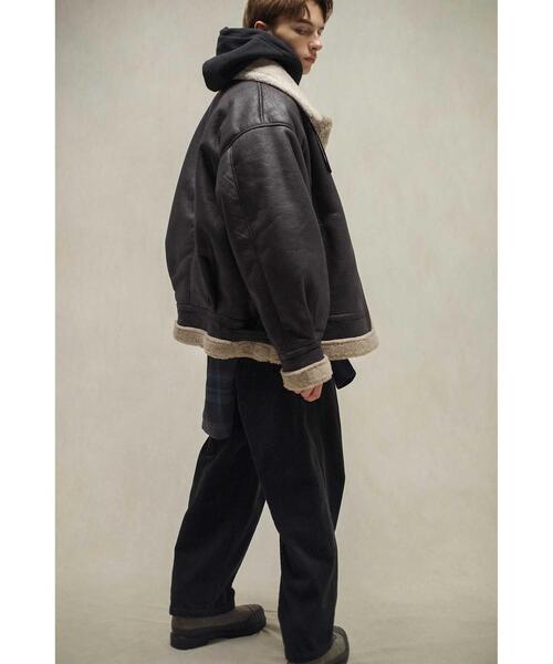 MONKEY TIME（モンキータイム）の「＜monkey time＞ FAUX MOUTON B-3/ジャケット（その他アウター・メンズ・ブラック・S/M/L/XL）」の21枚目の写真