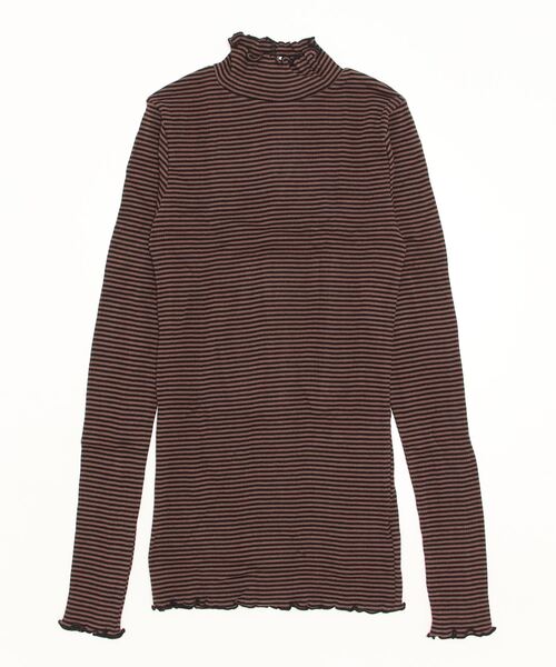 MILLER(ミラー)の「miller/ミラー Prib Turtle LS Tee タートルネック(Tシャツ/カットソー・レディース・ブラウン/ネイビー/グレー/ホワイト系2・F)」の3枚目の写真