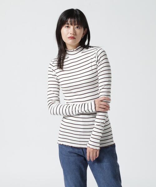 MILLER(ミラー)の「miller/ミラー Prib Turtle LS Tee タートルネック(Tシャツ/カットソー・レディース・ブラウン/ネイビー/グレー/ホワイト系2・F)」の21枚目の写真