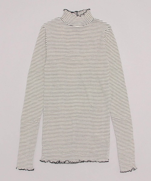 MILLER(ミラー)の「miller/ミラー Prib Turtle LS Tee タートルネック(Tシャツ/カットソー・レディース・ブラウン/ネイビー/グレー/ホワイト系2・F)」の9枚目の写真