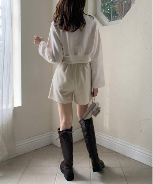 OLIVE des OLIVE（オリーブデオリーブ）の「前ボタンショートパンツ（その他パンツ・レディース・ブラック/アイボリー/スミクロ・FREE）」の18枚目の写真