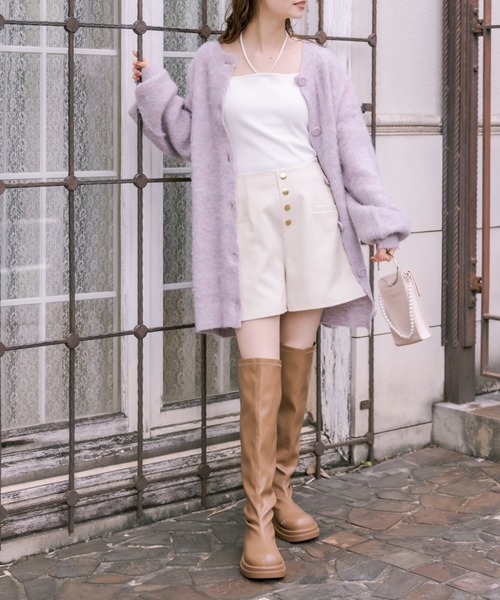 OLIVE des OLIVE（オリーブデオリーブ）の「前ボタンショートパンツ（その他パンツ・レディース・ブラック/アイボリー/スミクロ・FREE）」の9枚目の写真