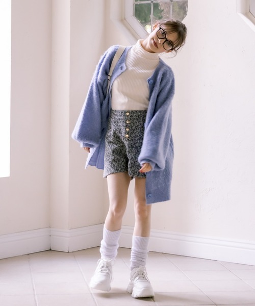 OLIVE des OLIVE（オリーブデオリーブ）の「前ボタンショートパンツ（その他パンツ・レディース・ブラック/アイボリー/スミクロ・FREE）」の16枚目の写真