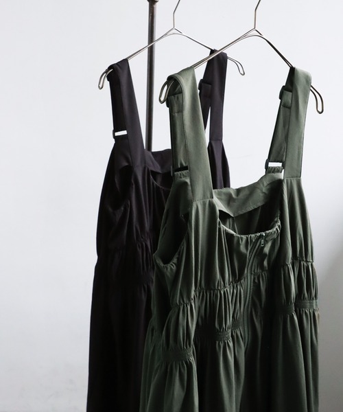 antiqua（アンティカ）の「サロペットワンピース（ワンピース・レディース・カーキ/ブラック・FREE）」の17枚目の写真