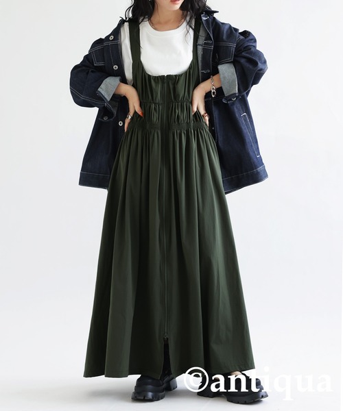 antiqua（アンティカ）の「サロペットワンピース（ワンピース・レディース・カーキ/ブラック・FREE）」の19枚目の写真