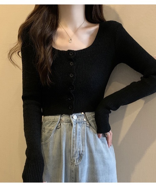 Burner（バーナー）の「【OKUOKU　0909】ショート　ニット　カーディガン　oku-tops-683213711645-1499（カーディガン/ボレロ・レディース・D/E/A/B/C・FREE）」の17枚目の写真