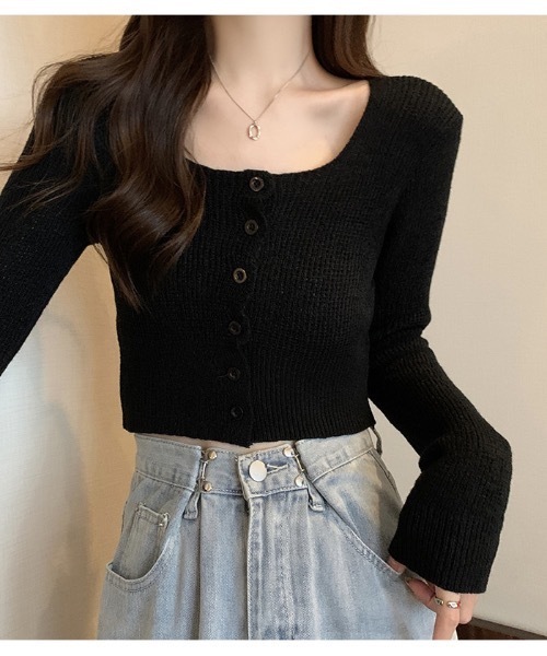 Burner（バーナー）の「【OKUOKU　0909】ショート　ニット　カーディガン　oku-tops-683213711645-1499（カーディガン/ボレロ・レディース・D/E/A/B/C・FREE）」の16枚目の写真