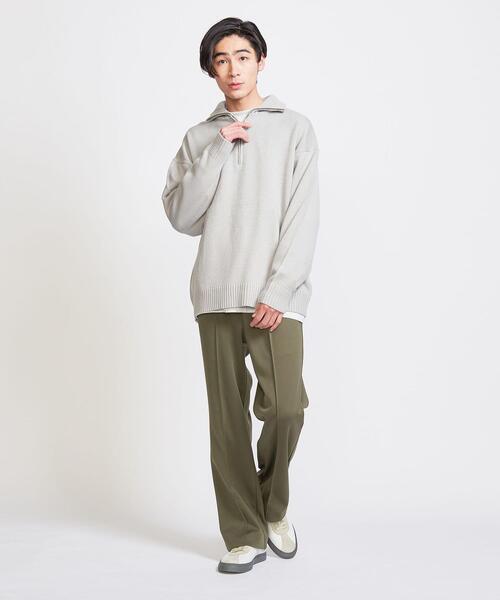 info. BEAUTY&YOUTH（インフォビューティアンドユース）の「【WEB限定】 ＜info. BEAUTY&YOUTH＞ バルーンシルエット ハーフジップ ニット（ニット/セーター・メンズ・ネイビー/グレー/オフホワイト・S/M/L）」の10枚目の写真