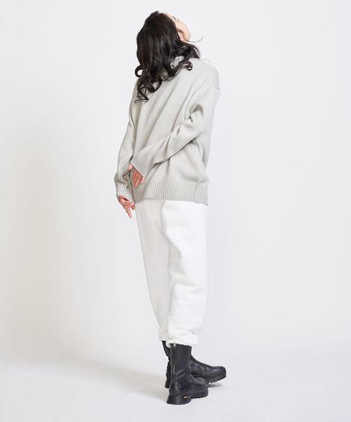 info. BEAUTY&YOUTH（インフォビューティアンドユース）の「【WEB限定】 ＜info. BEAUTY&YOUTH＞ バルーンシルエット ハーフジップ ニット（ニット/セーター・メンズ・ネイビー/グレー/オフホワイト・S/M/L）」の14枚目の写真