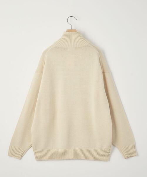 info. BEAUTY&YOUTH（インフォビューティアンドユース）の「【WEB限定】 ＜info. BEAUTY&YOUTH＞ バルーンシルエット ハーフジップ ニット（ニット/セーター・メンズ・ネイビー/グレー/オフホワイト・S/M/L）」の20枚目の写真