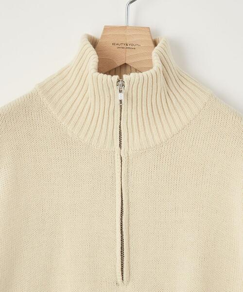 info. BEAUTY&YOUTH（インフォビューティアンドユース）の「【WEB限定】 ＜info. BEAUTY&YOUTH＞ バルーンシルエット ハーフジップ ニット（ニット/セーター・メンズ・ネイビー/グレー/オフホワイト・S/M/L）」の21枚目の写真