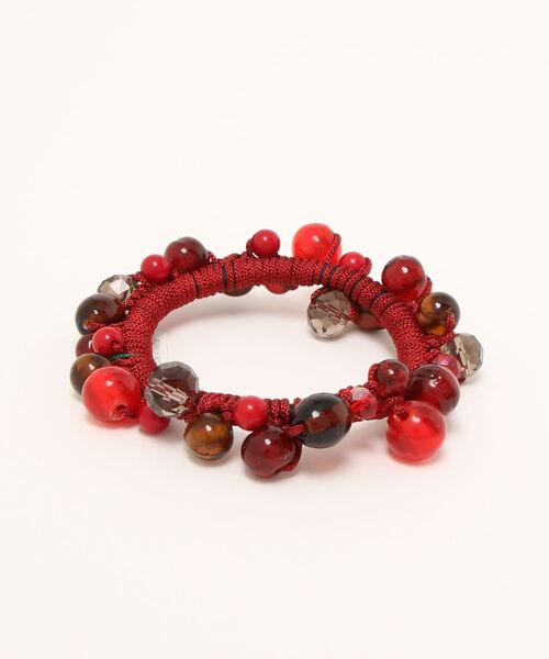 チャイハネ(チャイハネ)の「【チャイハネ】ビジュテブレスレット(ブレスレット・レディース・オレンジ/レッド/グレー/ターコイズブルー・FREE)」の4枚目の写真