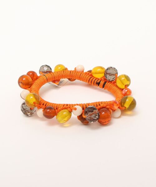 チャイハネ(チャイハネ)の「【チャイハネ】ビジュテブレスレット(ブレスレット・レディース・オレンジ/レッド/グレー/ターコイズブルー・FREE)」の1枚目の写真