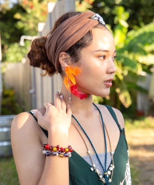 チャイハネ(チャイハネ)の「【チャイハネ】ビジュテブレスレット(ブレスレット・レディース・オレンジ/レッド/グレー/ターコイズブルー・FREE)」の7枚目の写真