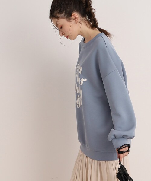 Cutie Blonde（キューティーブロンド）の「◆オーバーサイズプリントプルオーバー（スウェット・レディース・ブラック/サックスブルー/ナチュラル・00）」の12枚目の写真