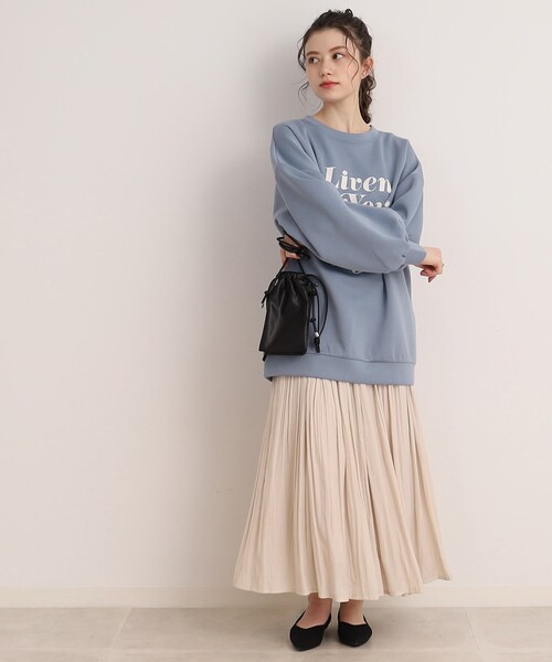 Cutie Blonde（キューティーブロンド）の「◆オーバーサイズプリントプルオーバー（スウェット・レディース・ブラック/サックスブルー/ナチュラル・00）」の14枚目の写真