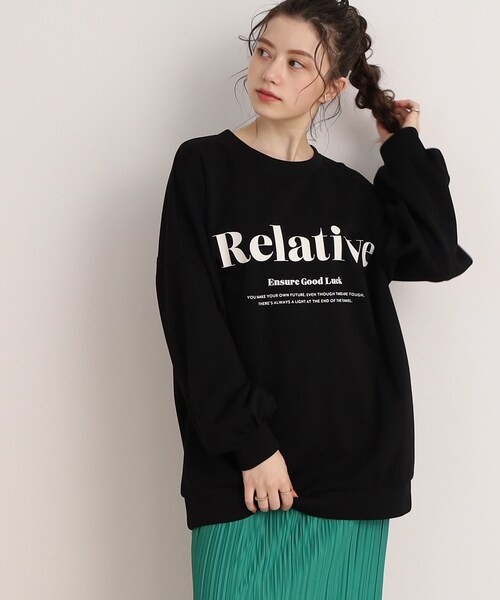 Cutie Blonde（キューティーブロンド）の「◆オーバーサイズプリントプルオーバー（スウェット・レディース・ブラック/サックスブルー/ナチュラル・00）」の18枚目の写真