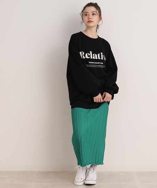 Cutie Blonde（キューティーブロンド）の「◆オーバーサイズプリントプルオーバー（スウェット・レディース・ブラック/サックスブルー/ナチュラル・00）」の21枚目の写真