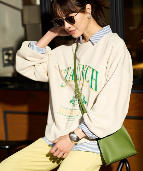 Cutie Blonde（キューティーブロンド）の「◆オーバーサイズプリントプルオーバー（スウェット・レディース・ブラック/サックスブルー/ナチュラル・00）」の2枚目の写真