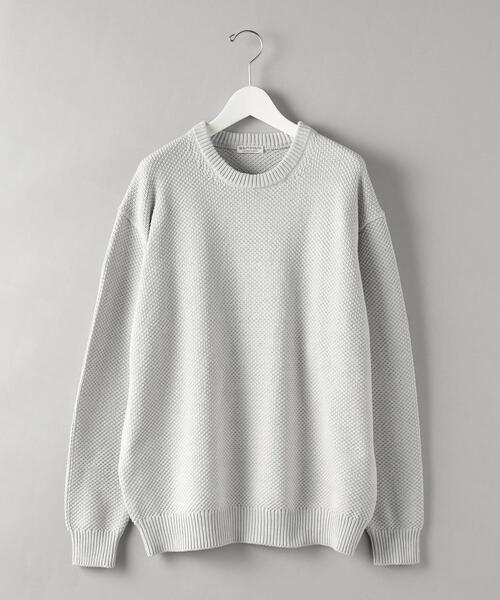 BEAUTY&YOUTH UNITED ARROWS(ビューティーアンドユースユナイテッドアローズ)の「ボールド ピケ バルーン クルーネック ニット(ニット/セーター・メンズ・ロイヤルブルー/ライトグレー/クリーム・S/L/XL/M)」の7枚目の写真