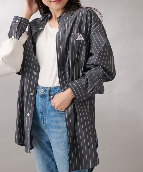 GEVACO（ゲバコ）の「【GEVACO/ゲバコ】シャンブレーダディーシャツ長袖（シャツ/ブラウス・レディース・ブラック/ブルー/ホワイト・SMALL/MEDIUM）」の2枚目の写真