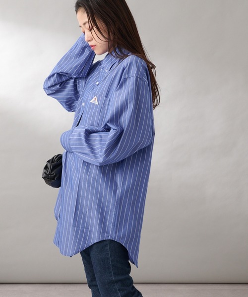 GEVACO（ゲバコ）の「【GEVACO/ゲバコ】シャンブレーダディーシャツ長袖（シャツ/ブラウス・レディース・ブラック/ブルー/ホワイト・SMALL/MEDIUM）」の4枚目の写真