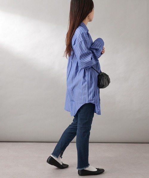 GEVACO（ゲバコ）の「【GEVACO/ゲバコ】シャンブレーダディーシャツ長袖（シャツ/ブラウス・レディース・ブラック/ブルー/ホワイト・SMALL/MEDIUM）」の11枚目の写真