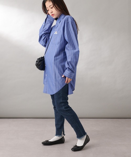 GEVACO（ゲバコ）の「【GEVACO/ゲバコ】シャンブレーダディーシャツ長袖（シャツ/ブラウス・レディース・ブラック/ブルー/ホワイト・SMALL/MEDIUM）」の8枚目の写真