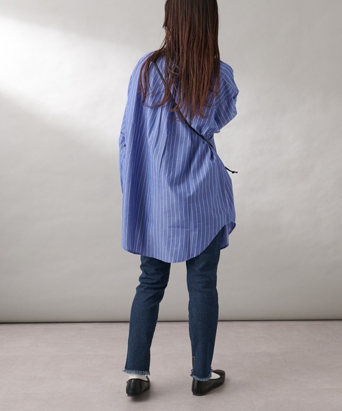 GEVACO（ゲバコ）の「【GEVACO/ゲバコ】シャンブレーダディーシャツ長袖（シャツ/ブラウス・レディース・ブラック/ブルー/ホワイト・SMALL/MEDIUM）」の10枚目の写真