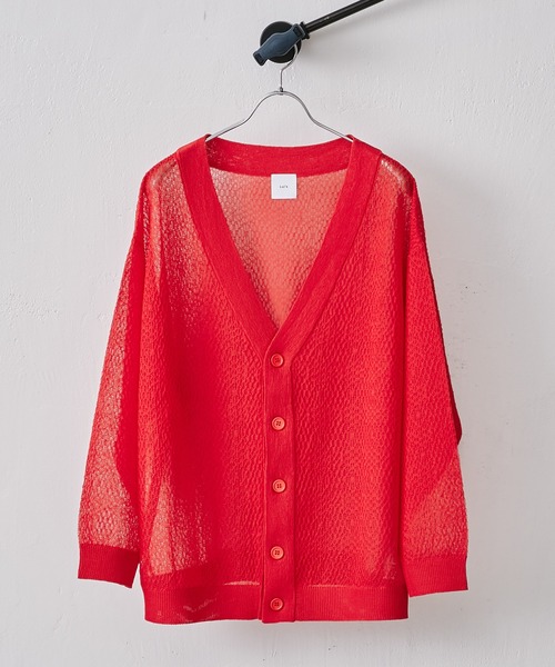 Lui's(ルイス)の「モザイク柄シアーカーディガン(カーディガン/ボレロ・メンズ・ブラック/ブルー/レッド・FREE)」の3枚目の写真