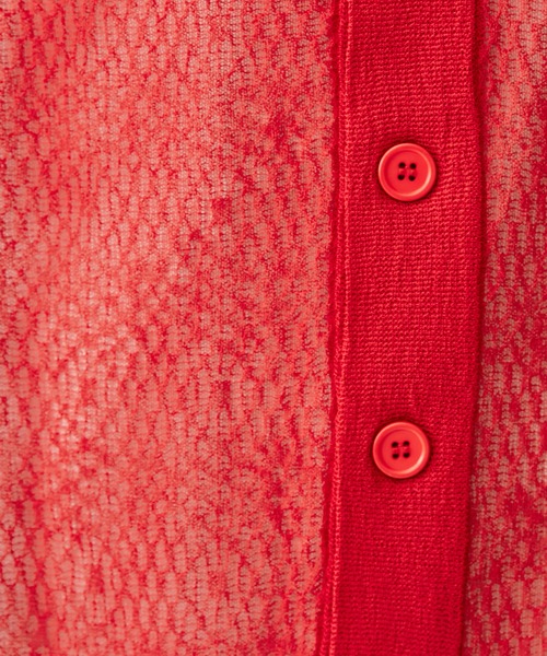 Lui's(ルイス)の「モザイク柄シアーカーディガン(カーディガン/ボレロ・メンズ・ブラック/ブルー/レッド・FREE)」の16枚目の写真