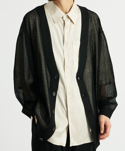 Lui's(ルイス)の「モザイク柄シアーカーディガン(カーディガン/ボレロ・メンズ・ブラック/ブルー/レッド・FREE)」の18枚目の写真