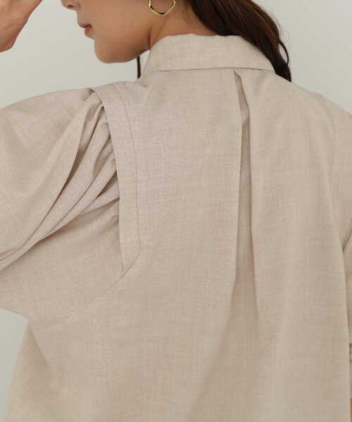 N.（N. Natural Beauty Basic）（エヌエヌナチュラルビューティーベーシック）の「◆ポプリンボリュームスリーブブラウス（シャツ/ブラウス・レディース・ブラック/オレンジ/グレイッシュベージュ・MEDIUM）」の22枚目の写真