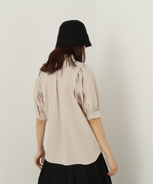 N.（N. Natural Beauty Basic）（エヌエヌナチュラルビューティーベーシック）の「◆ポプリンボリュームスリーブブラウス（シャツ/ブラウス・レディース・ブラック/オレンジ/グレイッシュベージュ・MEDIUM）」の13枚目の写真