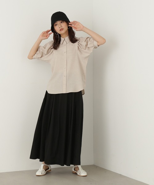 N.（N. Natural Beauty Basic）（エヌエヌナチュラルビューティーベーシック）の「◆ポプリンボリュームスリーブブラウス（シャツ/ブラウス・レディース・ブラック/オレンジ/グレイッシュベージュ・MEDIUM）」の16枚目の写真