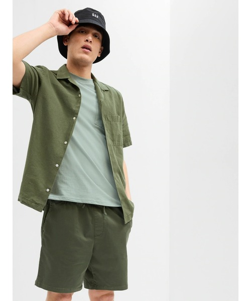 GAP(ギャップ)の「コットンリネン バケーションシャツ(シャツ/ブラウス・メンズ・ストライプ/その他/グリーン/ホワイト/ネイビー/その他1/ブルー・L/M/XL/XS/S)」の1枚目の写真