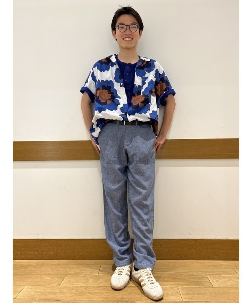 GAP(ギャップ)の「コットンリネン バケーションシャツ(シャツ/ブラウス・メンズ・ストライプ/その他/グリーン/ホワイト/ネイビー/その他1/ブルー・L/M/XL/XS/S)」の16枚目の写真