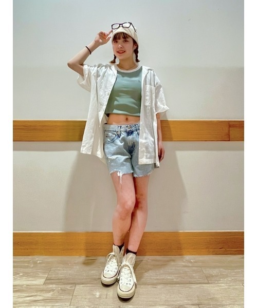 GAP(ギャップ)の「コットンリネン バケーションシャツ(シャツ/ブラウス・メンズ・ストライプ/その他/グリーン/ホワイト/ネイビー/その他1/ブルー・L/M/XL/XS/S)」の13枚目の写真