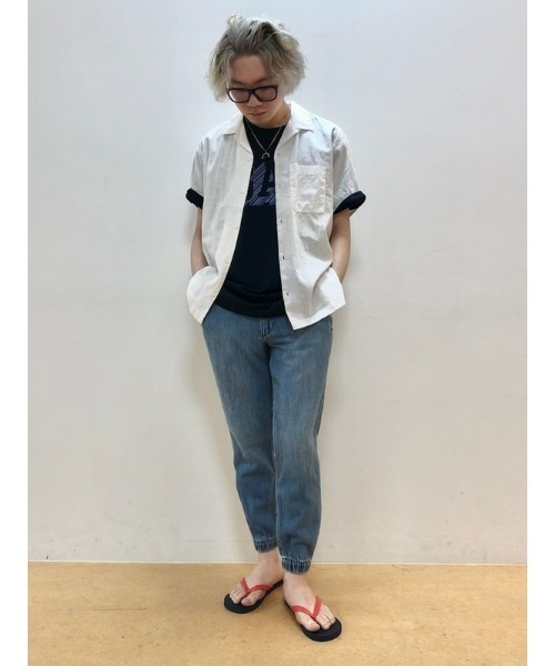 GAP(ギャップ)の「コットンリネン バケーションシャツ(シャツ/ブラウス・メンズ・ストライプ/その他/グリーン/ホワイト/ネイビー/その他1/ブルー・L/M/XL/XS/S)」の9枚目の写真