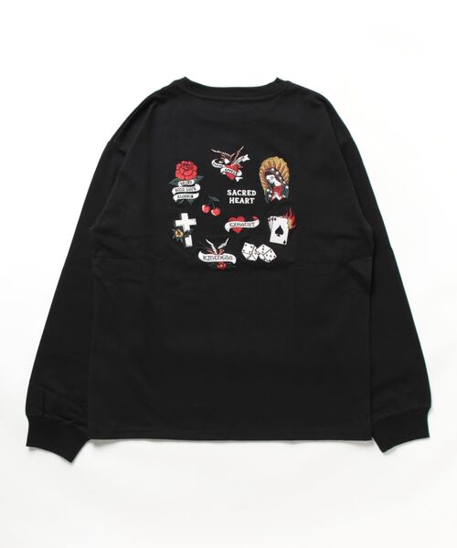 BACK NUMBER（バックナンバー）の「【BACK NUMBER】刺繍ロングスリーブＴシャツ（Tシャツ/カットソー・メンズ・ホワイト/ダークグレー/ブラック/ケリーグリーン・XL/M/L）」の18枚目の写真