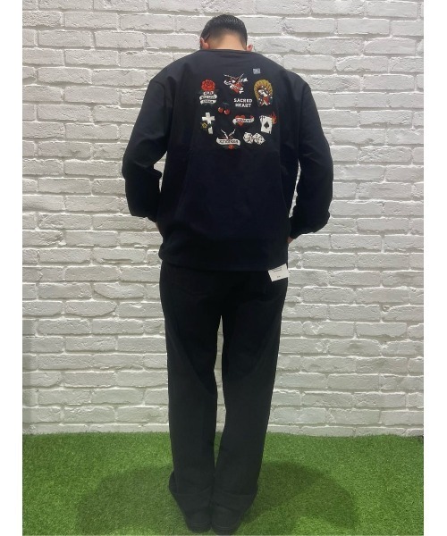 BACK NUMBER（バックナンバー）の「【BACK NUMBER】刺繍ロングスリーブＴシャツ（Tシャツ/カットソー・メンズ・ホワイト/ダークグレー/ブラック/ケリーグリーン・XL/M/L）」の16枚目の写真