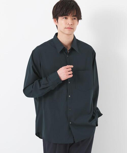 green label relaxing（グリーンレーベルリラクシング）の「TWトロ ジャストルーズ レギュラーカラー シャツ -ウォッシャブル・ストレッチ・防シワ-（シャツ/ブラウス・メンズ・ダークグリーン/ロイヤルブルー/グレー・M/XL/L/S）」の11枚目の写真
