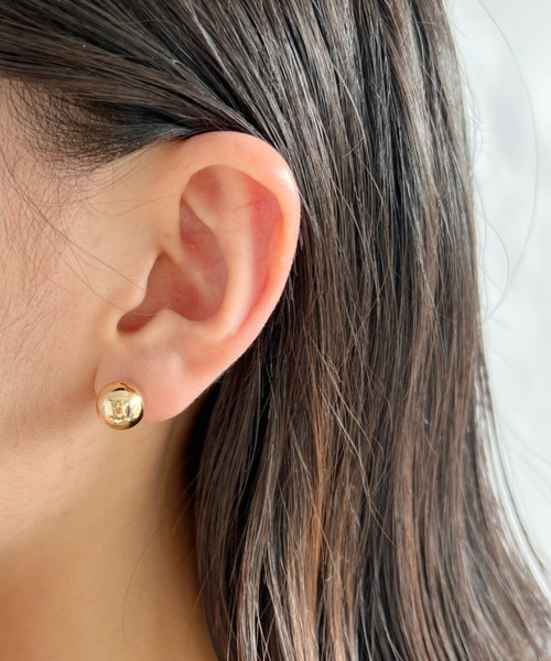 thank U more（サンキューモア）の「メタル ライトボール モチーフ ピアス【両耳用】（ピアス（両耳用）・レディース・シルバー/ゴールド・FREE）」の9枚目の写真