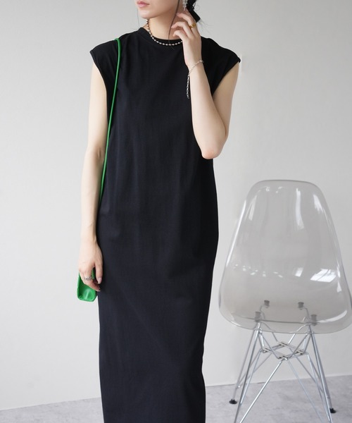 IAMUSE(アイアミューズ)の「天竺バックシャーリングワンピース S0940【IAMUSE】(ワンピース・レディース・オフホワイト/ブラック/ネイビー・FREE)」の20枚目の写真
