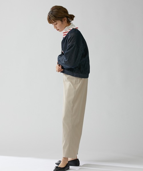 Le temps riche（ルタンリッシュ）の「【販売終了】ノーカラーデニムジップジャケット ＜Le temps riche＞（デニムジャケット・レディース・サックスブルー/ネイビー・M/LL/L）」の12枚目の写真