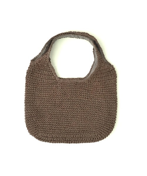 Re:EDIT（リエディ）の「雑材ソフトラウンドトート（かごバッグ・レディース・ベージュ/モカ/ライトベージュ・FREE）」の2枚目の写真